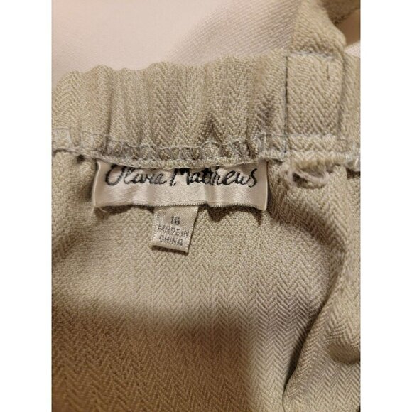 Olivia Matthew's Mini Dress Size 16 Spaghetti Adjustable straps Gray/Beige - Picture 3 of 7